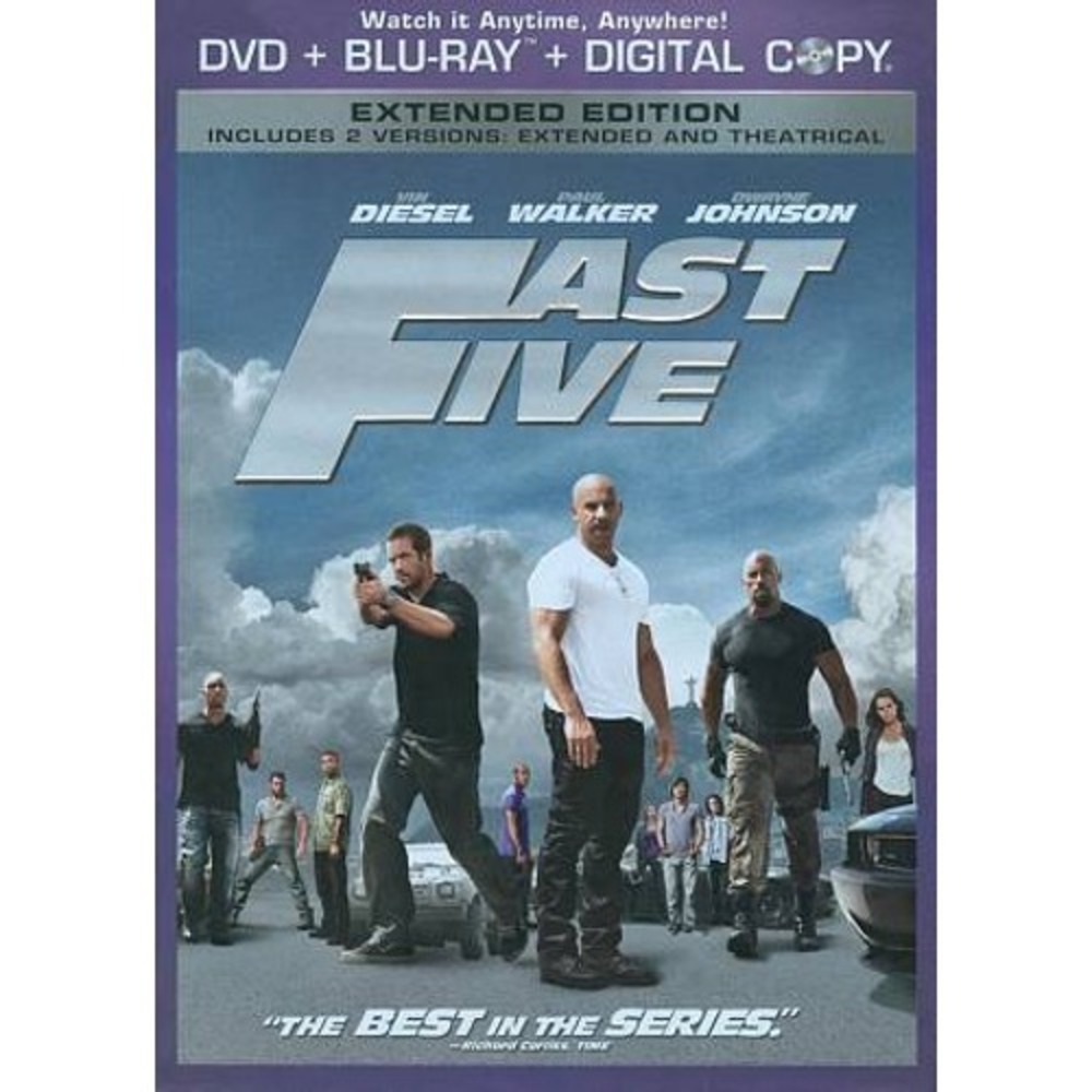 Fast Five (Blu-ray/DVD, 2011, 2-Disc Set, Rated/Unrated Includes Digital Copy...